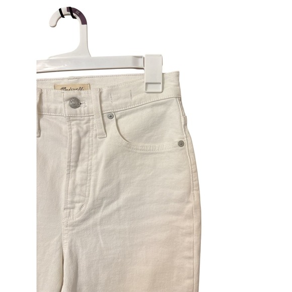 Madewell Jeans Womens 25 White The Perfect Vintage Fray Hem Denim Stretch - Picture 3 of 8